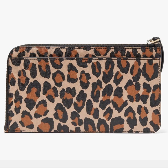 Kate Spade Lucy Leopard Medium L Zip Wristlet
Brown Multi Leopard 
NWT - Picture 2 of 16